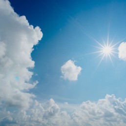 white and blue cloudy sky